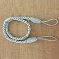 thumbnail image 4 of 2 alzapaños de cortina de 27 pulgadas de largo con borlas de gasa para ventana y dormitorio Gris plateado, 4 of 4