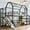 Black, variant on Harper & Bright Designs Full Size House Loft Bed with Slide and Stairs, Metal Loft Bed Frame with Storage Shelves and Roof for Boys and Girls, Pink