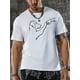 thumbnail image 1 of Summer Outdoor Men's Casual Short Sleeve Crew Neck Line Drawing Puppy Print T-shirt Tee For Adult, Men, Women, Teen, Teenager, Adolescent,Youth, 1 of 7