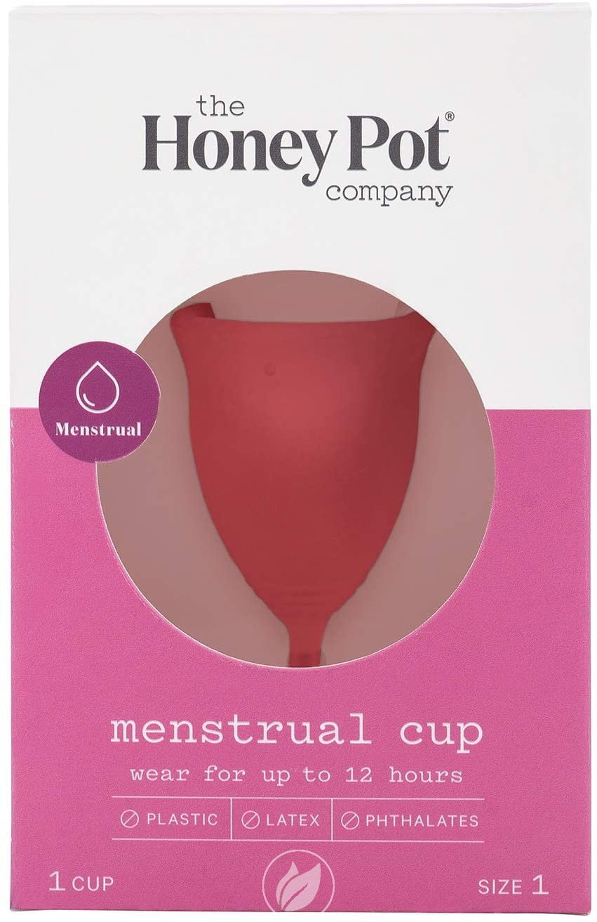 Menstrual Cup The Honey Pot Co size 1 Natural Feminine Hygiene Products, Pack of 2