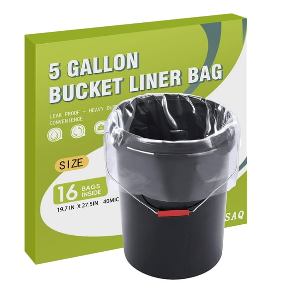 WZHSBSAQ 5-gallon bucket liner bags, for pickling and brining, food grade, BPA-free, heavy-duty leak-proof, ideal for food storage, 4 mil, 16-pack