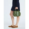 thumbnail image 5 of Free Assembly Women's Mixed Media Satchel, Army Green, 5 of 6