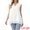 White, variant on DARING DIVA Women's Chiffon V Neck Double Layer Flowy Tunic Shirts S Royal Blue