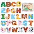 thumbnail image 1 of Alphabet Magnets JoyCat de madera gruesa para nevera de niños pequeños, 1 of 6