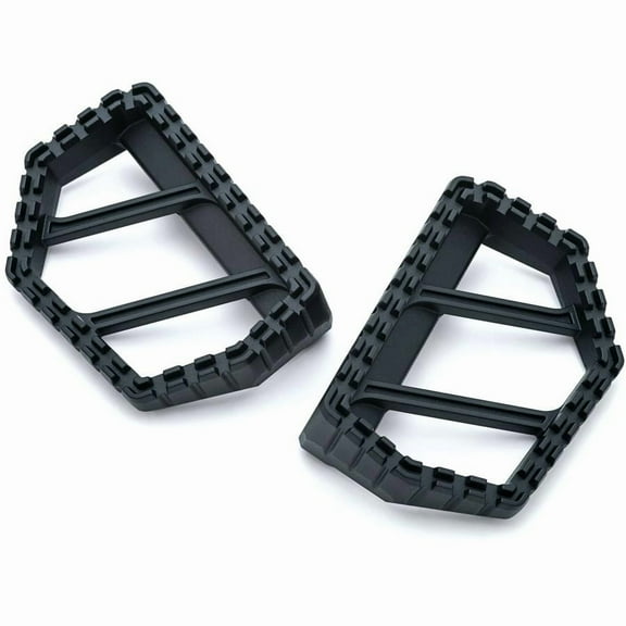 Kuryakyn Motorcycle Foot Control Component: Riot Mini Board Floorboards Without Adapters, Satin Black, 1 Pair 3597
