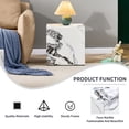 thumbnail image 6 of Modern white MDF cube coffee table - 15.75 inches - Stylish Texture Design - Modern Living Room, 6 of 16