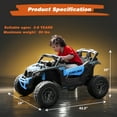 thumbnail image 4 of Kerry Yoo SU5 Kids UTV, 24V 4WD Powered Ride on Electric Car for Toddler, with Remote Control, Bluetooth Music-Blue, 4 of 7