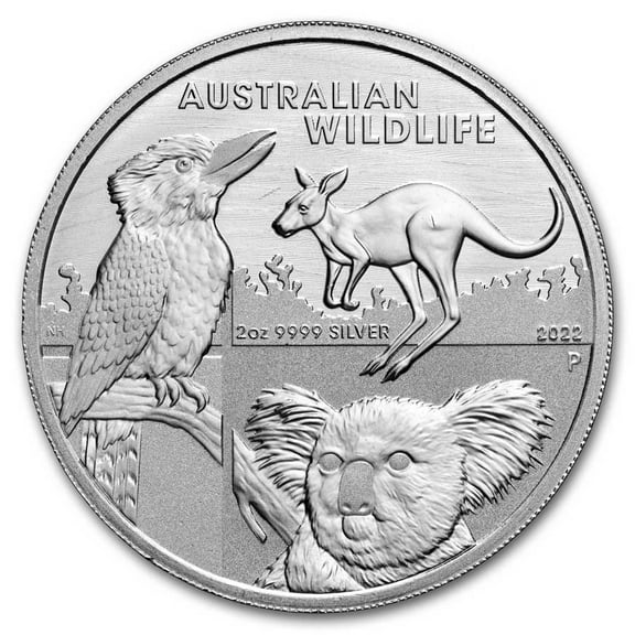 2022 Australia 2 oz Silver $2 Australian Wildlife BU