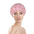 thumbnail image 2 of Donut crumbs Shower Cap, Reusable Bath Hair Hat for all Hair Lengths Hair Cover with Elastic Band Double Waterproof Layers Bathing Hat, 2 of 5