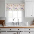 thumbnail image 3 of Spring Colorful Floral Valance Curtains for Kitchen/Living Room/Bathroom/Bedroom Window, Rod Pocket Small Topper Half Short Window Curtains Voile Sheer Scarf, Watercolor Butterfly 42"x12", 3 of 8