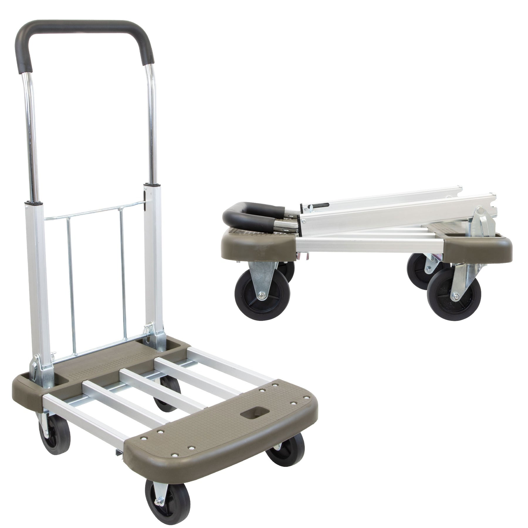 MountIt! Heavy Duty Folding Platform Hand Truck with Expandable Base