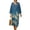 Crane Wave, variant on Tiger Ink Pattern Linen-Look Dresses for Women 2026 V Neck Long Sleeve Summer Dress Casual Swing Dress