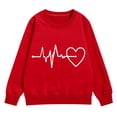thumbnail image 2 of Mercatoo Girls Heart Sweatshirts Fall Winter Cute Trendy Oversized Sweatshirt Long Sleeve Crewneck School Pullover Tops, 2 of 7