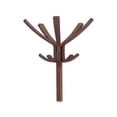 thumbnail image 6 of Caf Wood Coat Stand Ten Peg/Five Hook, 21.67w x 21.67d x 69.33h, Espresso Brown, 6 of 6