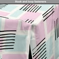 thumbnail image 4 of Geometric Dog Crate Cover, Horizontal and Vertical Stripes with Rectangles Vaporwave Colors, Easy to Use Pet Kennel Cover Small Dogs Puppies Kittens, 7 Sizes, Pale Pink Pale Blue, by Ambesonne, 4 of 6