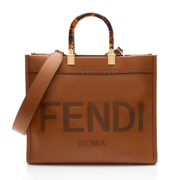 Pre-Owned Fendi Leather Sunshine Medium Shopper Tote