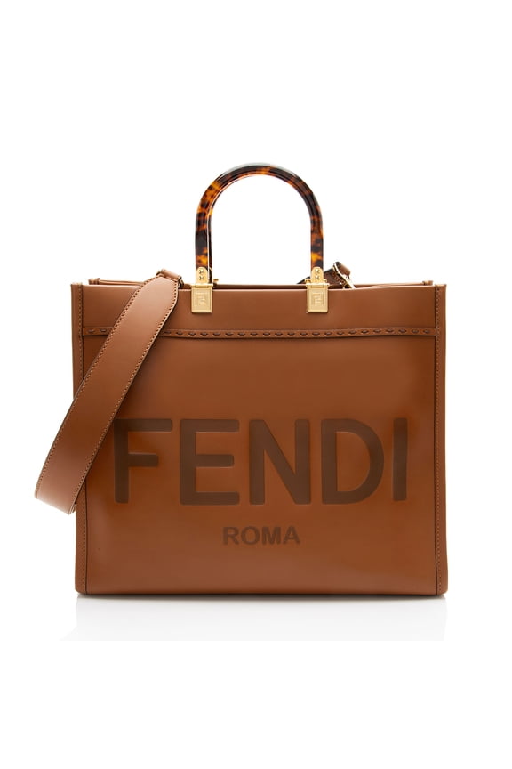 Pre-Owned Fendi Leather Sunshine Medium Shopper Tote