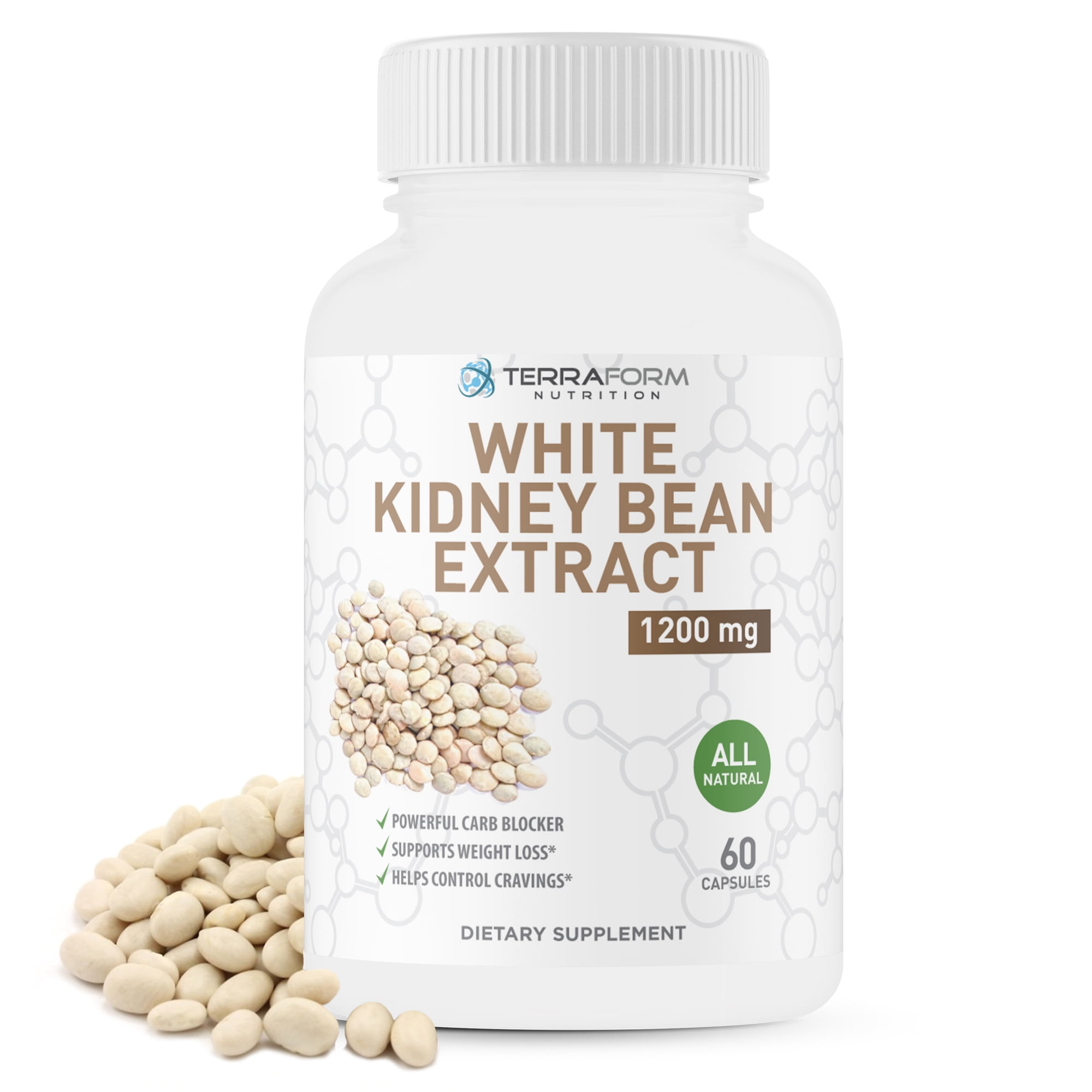 TerraForm Nutrition White Kidney Bean Extract AllNatural Carb Blocker