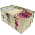 thumbnail image 2 of Sorbus Foldable Storage Bag Organizers, 3 Sections for Clothes, Blankets, Closets, Bedrooms, 2 of 5