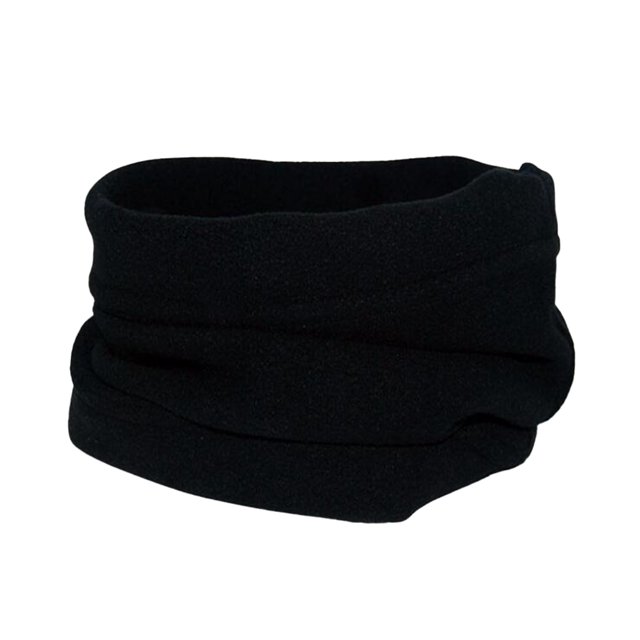 Bewildely Calentador de cuello a prueba de frío forro polar colores surtidos moda cuellos polaina espesar gran textura durabilidad pañuelo para ciclismo Suministros térmicos Negro Bewildely HA059437-05
