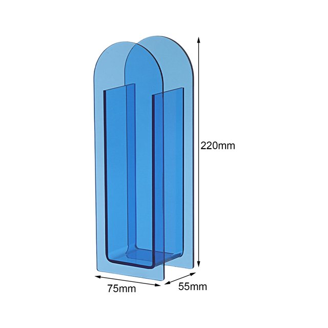 Honrane Nordic Style Bright Color Flower Vase Translucent Acrylic Vase Floral Container Home Decor