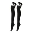 thumbnail image 1 of Calcetines altos hasta el muslo Medias finas a rayas sobre la rodilla Medias largas Calentador de piernas hasta la rodilla 72 cm, 1 of 5