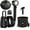 Black-B, variant on Portable Camping Shower, 8000mAh Rechargeable Shower Pump with LED Display & Ambient Light, Upgraded High Pressure 5 Spray Modes, Waterproof Outdoor Showers Kit with Large Foldable Bucket
