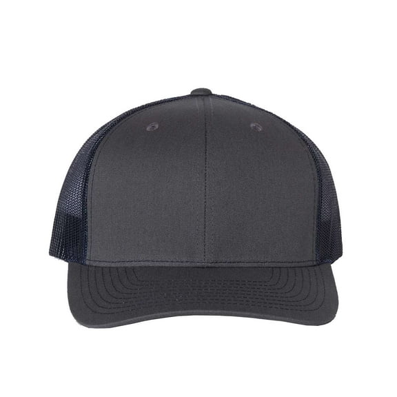 Richardson - Adjustable Snapback Trucker Cap - 112 - Charcoal/ Navy - Size: OSFM