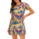 thumbnail image 1 of Fotbe Butterfly 3 Bata de Dormir para Mujer con Estampado, Camisón de Algodón de Manga Corta, Ropa de Dormir Casual, 1 of 6