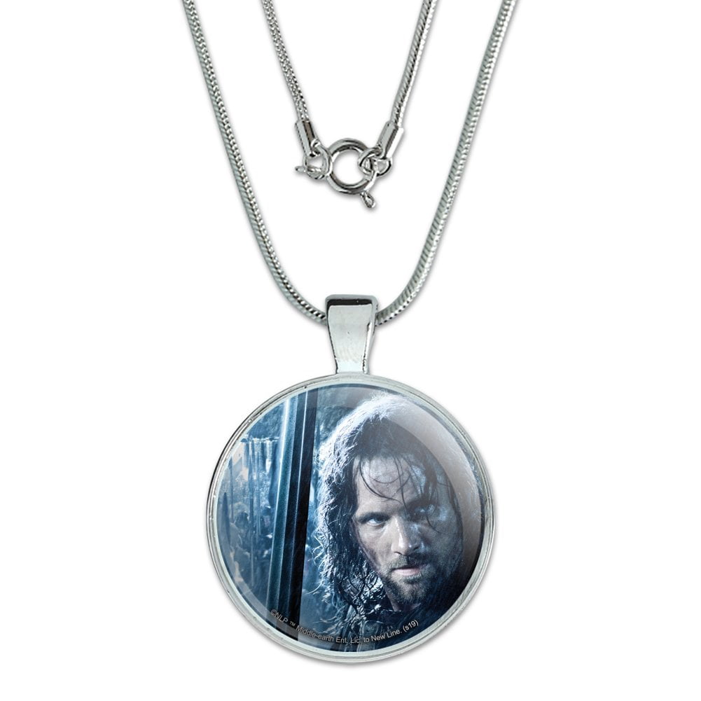 GRAPHICS & MORE The Lord of The Rings Aragorn Character 1 Pendant with Sterling Silver Plated Chain