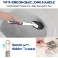 thumbnail image 4 of Toilet Bowl Cleaning Set - Silicone Brush with Holder, Deep Cleaning Scrubber - Light Gray, 4 of 4