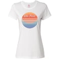 thumbnail image 3 of Inktastic Lake Placid Retro Sunset Women's T-Shirt, 3 of 5