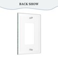 thumbnail image 4 of Panel de interruptores de pared con marco romano de cuero simple para interruptores de luces Packers Switching Panel de interruptores de luz simple, doble o con tirador, 4 of 8