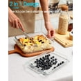 thumbnail image 2 of Rectangular Glass Casserole Dish with Lid for Baking, Microwave, Oven Safe 1.5L, 2 of 8