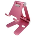 thumbnail image 3 of Pokanic Cell Phone Fully Foldable Stand Dock Holder Cradle Mount Organizer Charger Station Table Desk Bed Office School Kitchen Travel Portable Adjustable Multi-Angle Aluminum Pouch (Rose Gold), 3 of 7