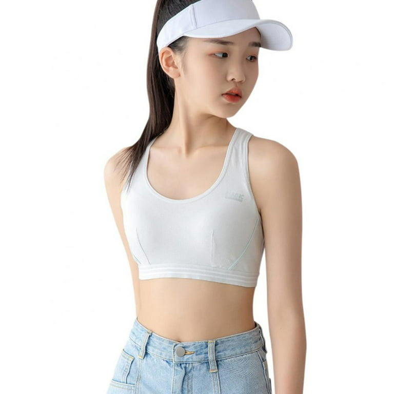 Cotton Sport Bra for Teen Girls 14-16 - High School Students Students  Shockproof Ultra Comfort Soft Bra Vest(1-Packs)
