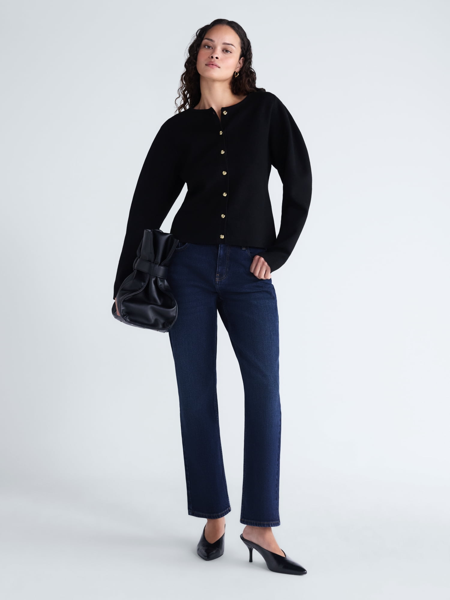 Scoop Women’s and Women's Plus The Stanton Stovepipe Jeans, 30'' Inseam, Sizes 0-28W