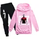 thumbnail image 3 of Conjunto de 2 piezas de ropa con capucha y pantalones con estampado de fútbol CR7 para niños y niñas de 3 a 14 años, chándal para primavera y otoño, 3 of 5