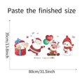 thumbnail image 2 of Christmas Wall Stickers Santa Claus Elk Wall Decals Removable DIY Snowman Wall Decor Christmas Party Window Playroom Bedroom Classroom Living Room, 2 of 5