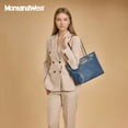 thumbnail image 6 of Montana West Tote Bags for Women Purses and Ladies Handbags Medium Size Shoulder Bags with Zipper, Light Blue, 6 of 7