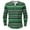 Green, variant on gbyLJF Men's Striped Printed Shirt Personality Fashion Multi-color Long Sleeve Blouse Lightweight Slim Fit Half-button Round Neck Top