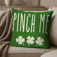 thumbnail image 4 of St Patricks Day Decor-Throw Pillow Covers 18x18 inch, Shamrock Linen Pillow Case, Irish for Large Couch Sofa Home Indoor Outdoor Holiday Decor, 4 of 5