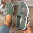 thumbnail image 5 of Orthopedic Shoes for Women,Women Wide Width Breathable Walking Comfortable Slip on Sneakers,Non Slip Arch Support Slip on Shoes Green 8.5, 5 of 7