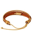 thumbnail image 4 of Pulseras Trenzadas Jinwen Brazalete de Cera Cuero PU Tejido Bohemio Mujer, 4 of 8