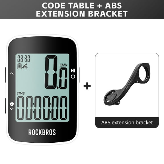 ROCKBROS R1 Series Cycling Speedometer GPS Bicycle Computer Bluetooth Supportive Riding Status Tracker/Indicator with ABS Extension Bracket