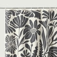 thumbnail image 4 of Black Vintage Floral Faux Linen Shower Curtain for Bathroom Decor - 210GSM Heavy Duty Modern Farmhouse Country Rustic Matisse Plants Botanical Shower Curtain Set with Hooks, 4 of 6