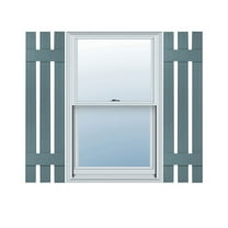 Ekena Millwork 12 in. W x 54 in. H Builders Edge, TailorMade Three Board Spaced (2 Batten), Board-n-Batten Shutters, Includes Matching Installation Spikes (Per Pair), 004 - Wedgewood Blue