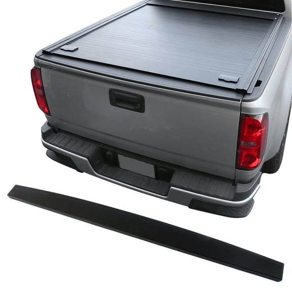 Ikon Motorsports Tailgate Protector Compatible with 2015-2022 Chevrolet Colorado & GMC Canyon PP Matte Black Tailgate Cover Moulding Cap Trim Protector