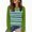 # Green, variant on Long Sleeve Shirts for Women Crewneck Striped Tshirts Casual Fall Tops Black 3XL