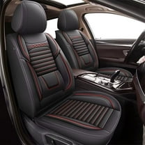 DIKSOAKR Car Seat Covers for Ford Bronco Sport 2021-2024 2025 Leather Seat Covers Full Set Waterproof Seat Cushion (2 Row 5 Seat, Redline)